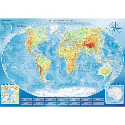 Puzzle Trefl-45007 Large Physical Map of the World